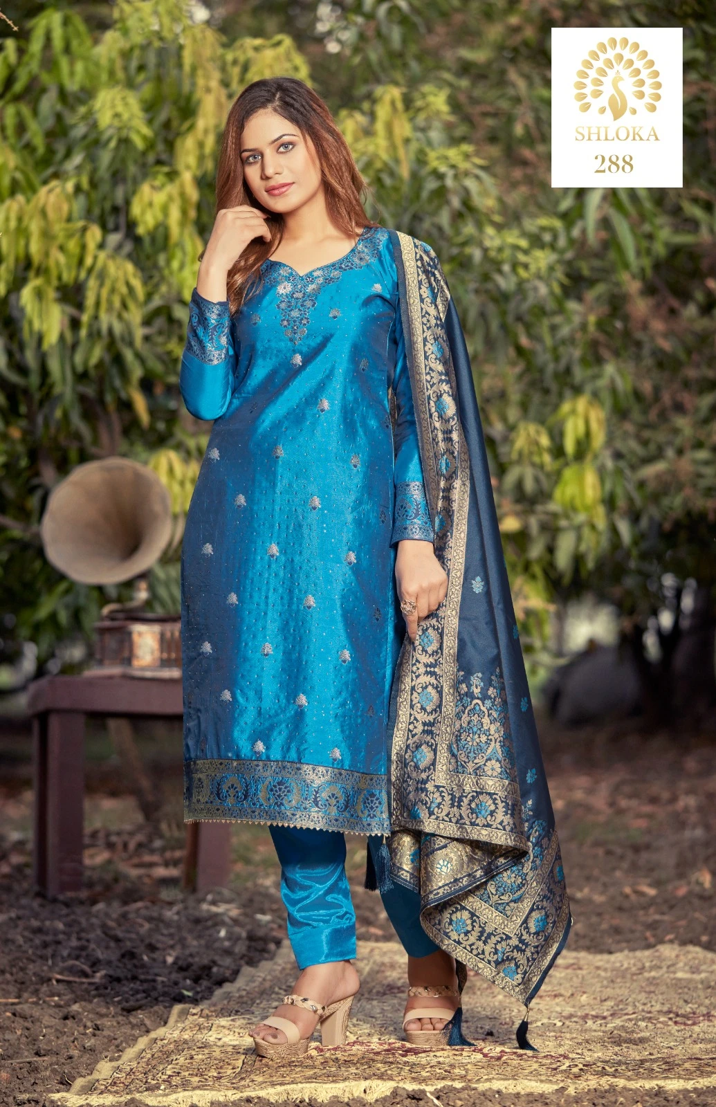 Pc Banarasi Vol 3 Banarasi Silk Wholesale Fancy Salwar Suit Catalog — Wholesale Salwar Suits, MPA wholesale from Surat — view 2